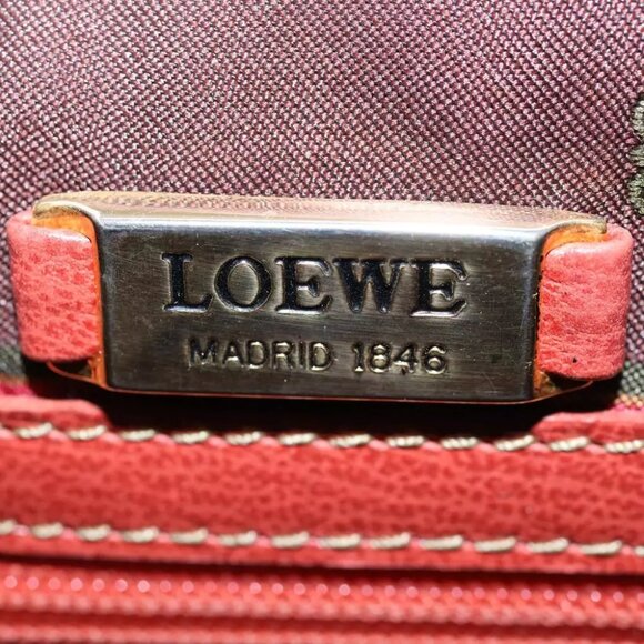 AUTHENTICITY GUARANTEED LOEWE Vanity Velazquez Twist Hand Bag Leather Orange - Picture 15 of 16